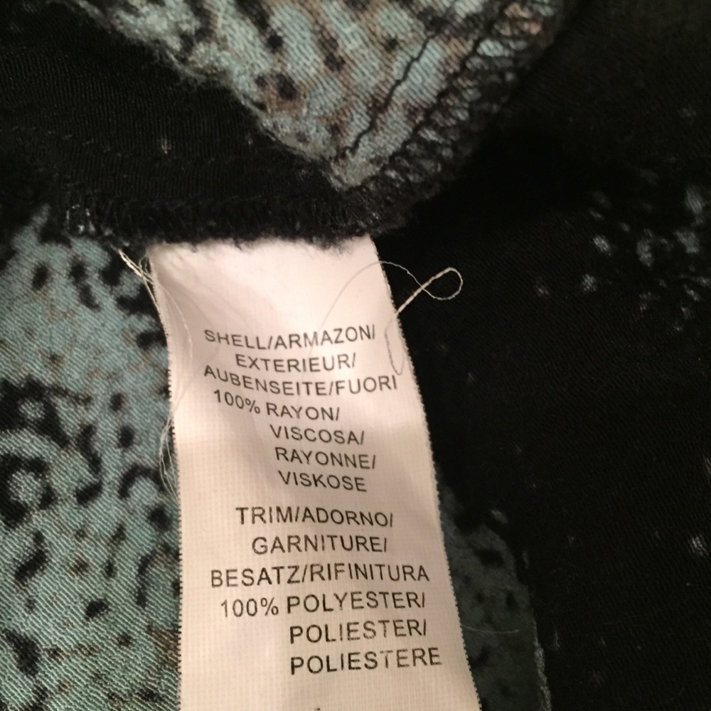 Kensie black and Teal dress with belt - Picture 3 of 7